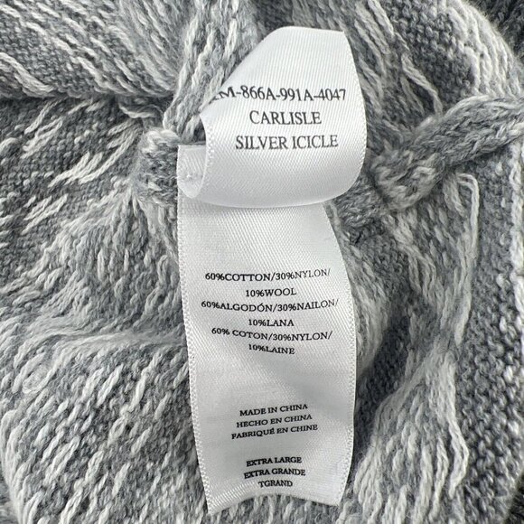 Rails Mens Size XL Gray Carlisle Sweater In Silver Icicle Fair Isle Nordic - Picture 9 of 10